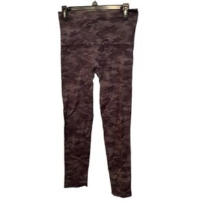 Spanx Camo Black Grey Seamless Leggings High‎ Rise Women's Size XL See Pics